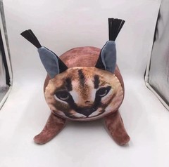 Big Floppa Plush Lifelike Caracal Stuffed Animal Ugly Cat Cushion Funny Toy