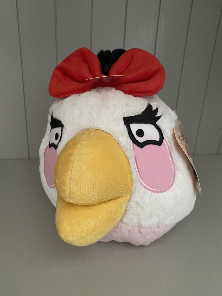 Angry Birds White Bird Girl 8″ Valentine Plush No Sound Commonwealth with Tags