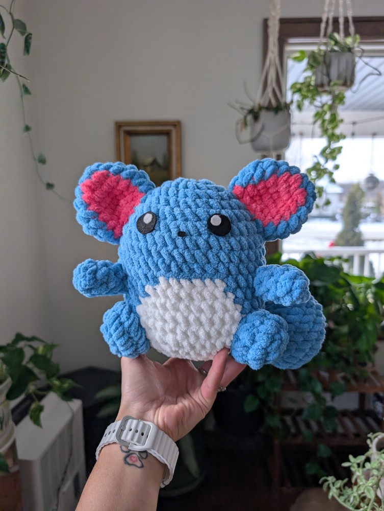 Marill Pokemon Handmade Crochet Amigurumi Stuffie