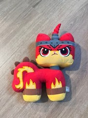 Red Angry Kitty Plush 12.5″ The Lego Movie 2 Red Yellow Cat 2018 Manhattan Toy