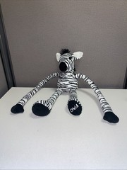 FAO Schwarz Zebra Plush Long Sliding Adjustable Arms & Legs 16″ Toys R Us