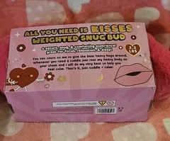 Weighted Snug Bud Plush Pink BIG Kissy Lips All You Need Is Kisses Valentine