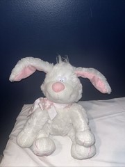 11″ White Singing Moving Imagine Nation Easter Rabbit -one Small Flaw In Picture