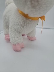 Vtg Toy Network Plush Sleepy Lamb Sheep White Pink Sherpa Stuffed Plush Animal
