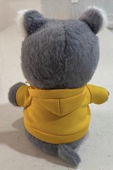 Schnauzer Small Plush Toy w/Hoodie Shirt 9.5”