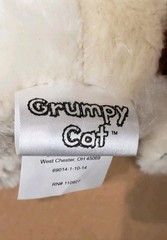Grumpy Cat Plush Stuffie Collectible Internet Meme Siamese Kitty NEW W/Tags 10″