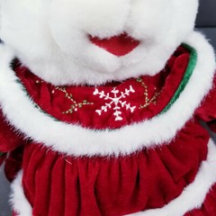 Dan Dee Christmas Bear Plush Stuffed Animal Teddy Toy White Multicolor Dress 12″