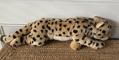 FAO Schwarz Cheetah Plush 28″ Large Stuffed Animal Realistic Jungle Cat Leopard