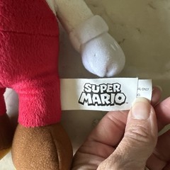 Super Mario Mario Plush Medium Stuffed Animal Red White Brown Washable Toy