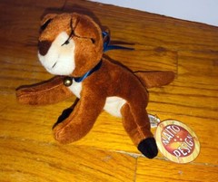 Naito Design Brown White Cat Plush Stuffed Animal Bell Collar NWT