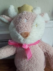 Cloud Island Pink Deer Plush with Gold Crown 12″ Stuffed Animal Plushie