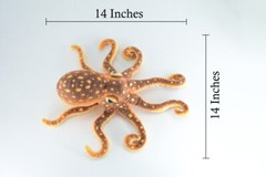 Octopus Toy, Brown, Stuffed Animal Plush, Realistic, Soft, Gift, 14″ FT15 BB326