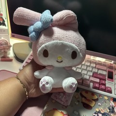 Round 1 Hello Kitty TWEED style Plush My Melody 8.5in