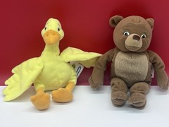 Vintage Maurice Sendak Little Bear & Duck Plush 7″ Set Kidpower 1999 Rare READ!