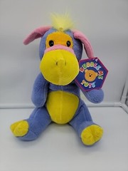 Kuddle Me Toys Donkey Plush Stuffed Animal 10” Kellytoy Lovey Purple Yellow NWT
