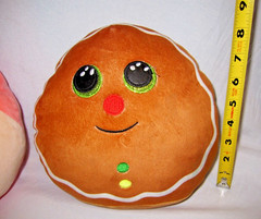 2-TY Squish A Boos Plush ROOXIE 2019 & COOKIE Gingerbread Man 2022, 9”