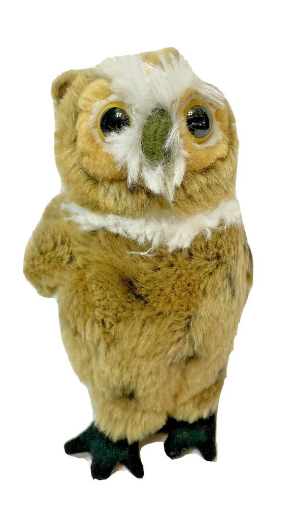 Wildlife Artists Brown White Great Horned Owl Plush Stuffed Animal 7″ Spotted