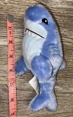 Shark Plush Stuffed Starting Out Fish Sea Ocean 8″ Blue Rattle Soft Boy Gund