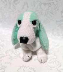 Green Hush Puppies Special Edition Bean Bag Plush 6” Dog