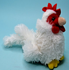 Aurora World Flopsie Plush White Chicken Hen Rooster Stuffed Animal