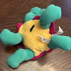 1994 Rare Plush Box TURTLE ACE Novelty Company Doll Stuffed Animal Bright Colors