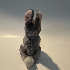 Hopper Rabbit Bunny Plush Stuffed Animal Small 6-14in Gray White Pink Washable