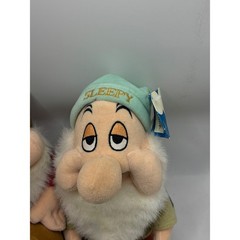 Disney Grumpy Sleepy Seven Dwarfs Plush Set 12 Inch Stuffed Figures New Lot of 2