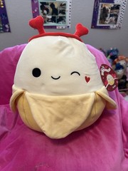 Squishmallows 12″ Junie the Banana Heart Headband Valentines NWT
