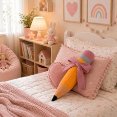 Cute Pencil Plush Pillow Classroom 17.7 in Large Crayon Throw Pillow Stuffy w…