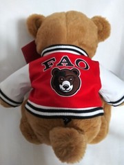 NWT FAO Schwarz 1862 Varsity Jacket Anniversary Teddy Bear Soft Plush Toy 12 in
