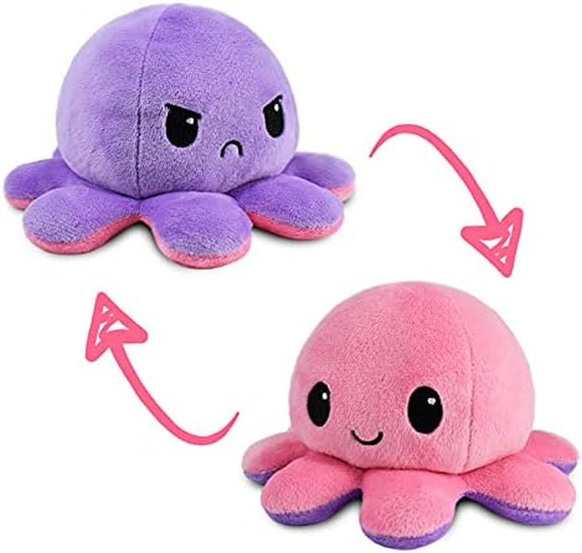 Teeturtle – the Original Reversible Octopus Plushie – Pink + Purple – Cute Senso