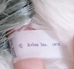 Vtg 1976 Avlon Inc White Persian Cat Plush 27″ Floppy Working Rattle Tail Japan