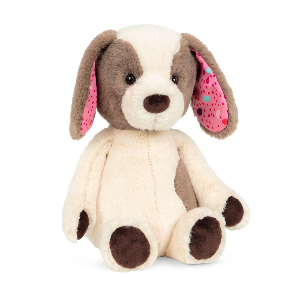 B. toys Happyhues Cupcake Pup Stuffed Animal, 12 inches, Cream & Brown Dog