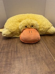 Vintage 2010 Pillow Pets Ducky Duck Yellow Plush Stuffed Animal Toy Large Rare