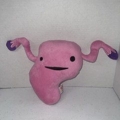 I Heart Guts Uterus Plush Pillow Stuffed Animal Plushie Pink Purple Body Organs