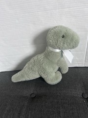 Snug Brand Green Dinosaur Plush Toy White Bow 2024 Soft Stuffed