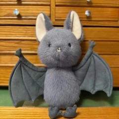 22cm Bat Cartoon Funny Design Bat Plushies Soft Stuffed Grey Bat Stuffed Animal