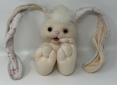Kenner Grabbits Babies Bunny Rabbit Plush Stuffed Animal Toy Bendable Ears 1989