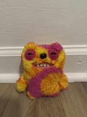 Fuggler Plush Pink Yellow Tie Dye Ugly Monster Laboratory Misfits Old Tooth