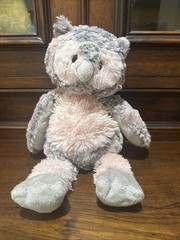 Mary Meyer Marshmallow Blush Pink And Lavender Gray Soft Beanbag Seat Plush Owl
