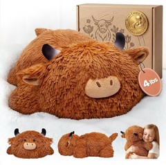 Mom’s Choice Award | 4 lbs Weighted Stuffed Animals Highland Cow – 23″ Heavy …