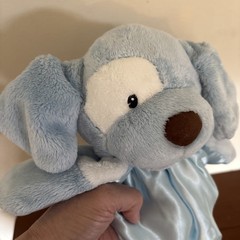 Blue Huggybuddy Plush Satin Spunky 16 Inch Baby Safe GUND Toy 6047442 CLEAN X