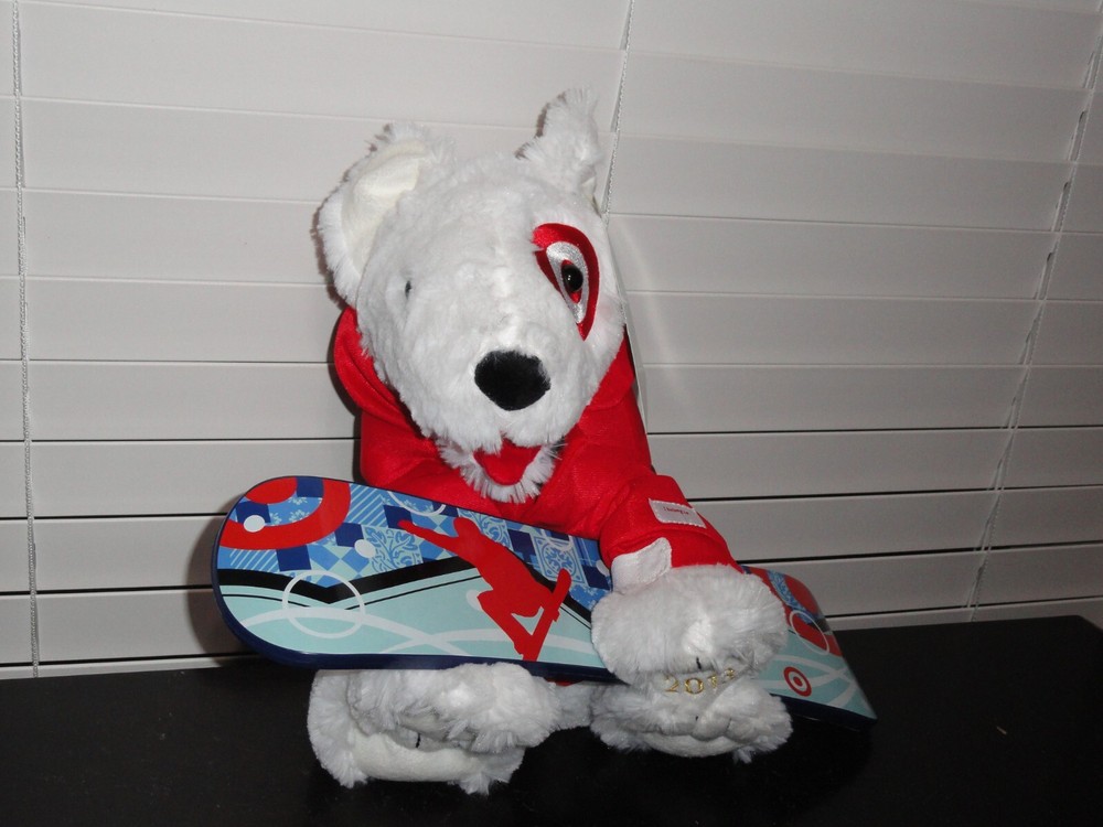 2013 BULLSEYE PEAK TARGET DOG WITH SNOWBOARD 12” PLUSH