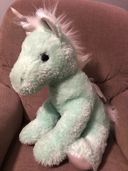 2017 Justice Tween Mint Green Unicorn Pegasus 20″ Jumbo Stuffed Plush Animal