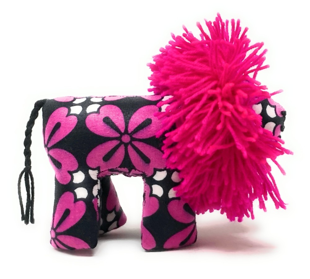 Fair Trade African Fabric Stuffed Animal from Uganda – Lion # 5