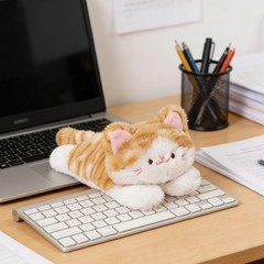 PEACH CAT 7″ Brown Cat Plush
