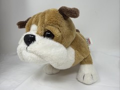 Ganz WEBKINZ HM126 BULLDOG Brown White Dog 9″ Stuffed Plush Animal