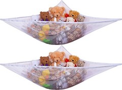 Expandable Corner Toy Hammocks – 2-Pack Organizer for Plush Stuffed Animals
