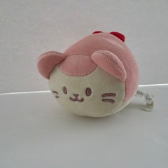 Anirollz Kittiroll Cat Plush Pink Cream Stuffed Toy Squish Coosy 5″