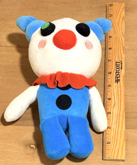 Phatmojo Roblox Piggy Clown Plush 10” Stuffed MiniToon Blue Red White